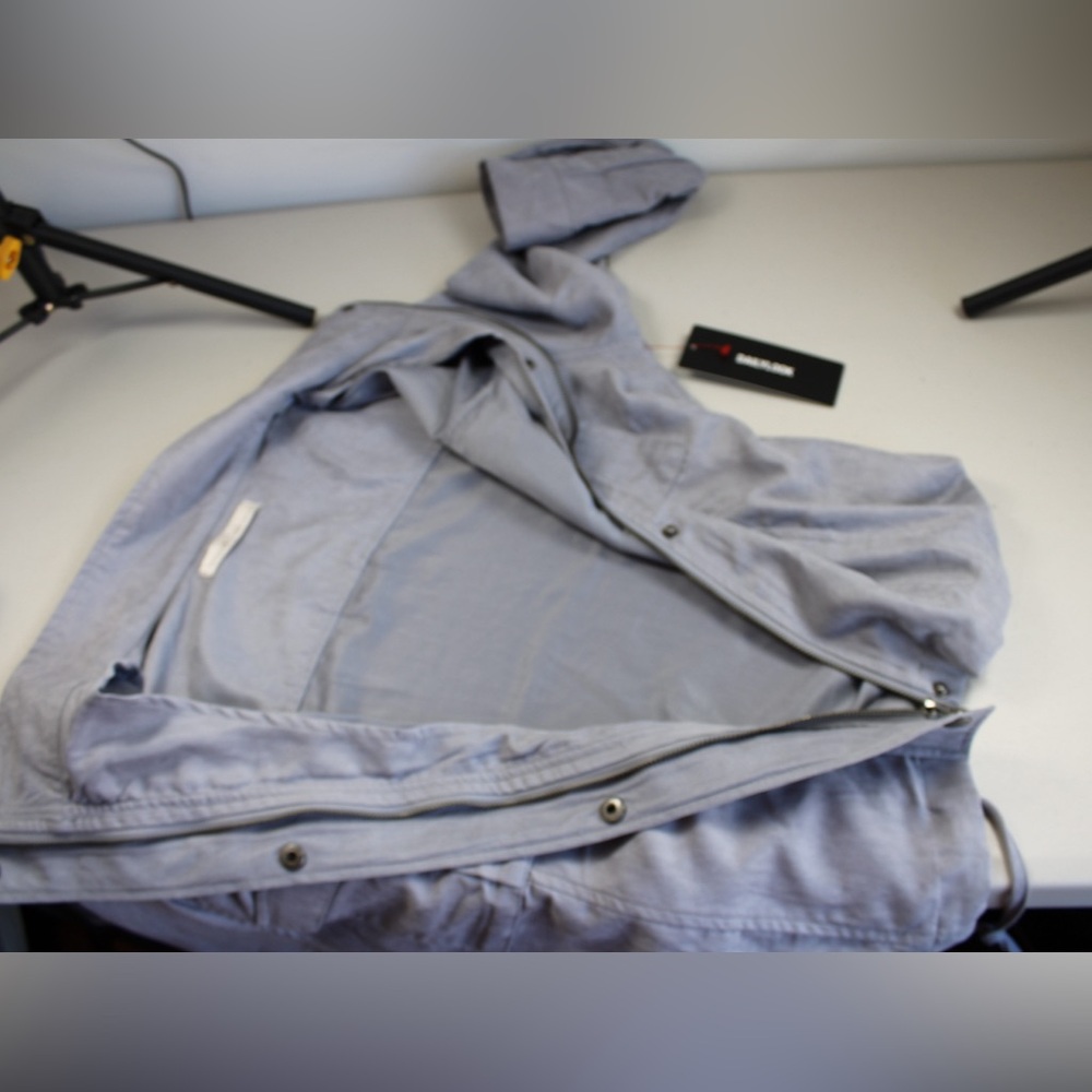 Be Cool Utility Light Gray Button Full Zip Lightweight Women’s Jacket Size Med. - Picture 6 of 11